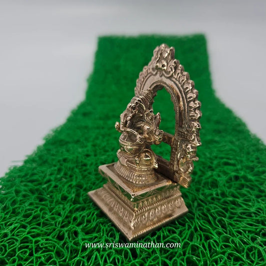 Thiruvatchi Vinayagar Panchaloha Side View - Ganesha with Modak & Ankusha - Authentic 150g Brass