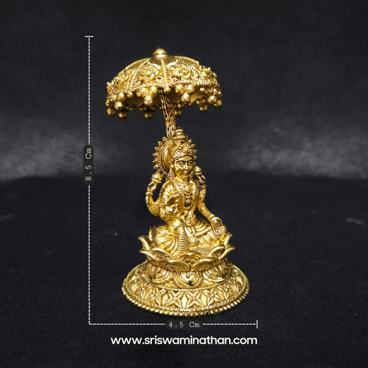 3.25" Elegant Lakshmi sitting under Umbrella Dome